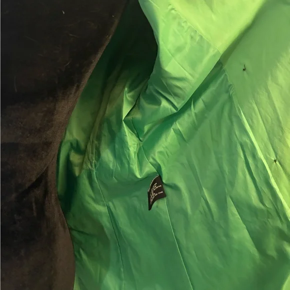 Anne Klein Spring Lime Green Belted Trench Coat - Picture 10 of 12